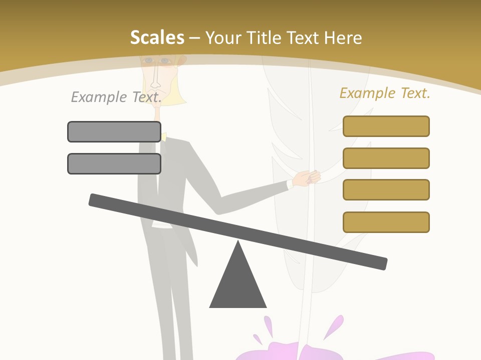 A Man In A Suit Holding A Feather Powerpoint Presentation PowerPoint Template