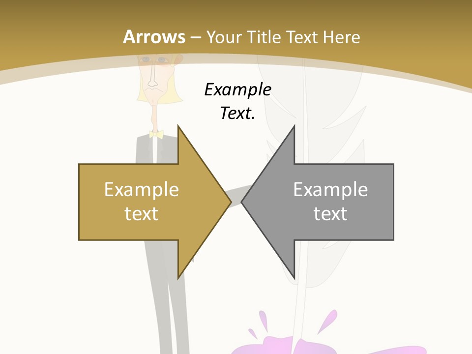 A Man In A Suit Holding A Feather Powerpoint Presentation PowerPoint Template