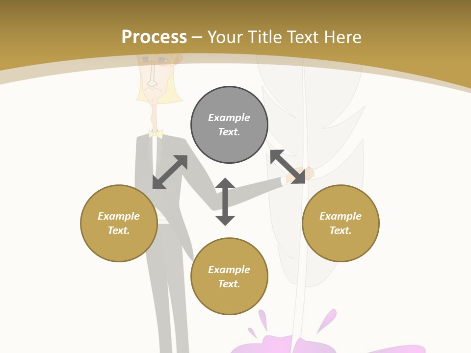 A Man In A Suit Holding A Feather Powerpoint Presentation PowerPoint Template