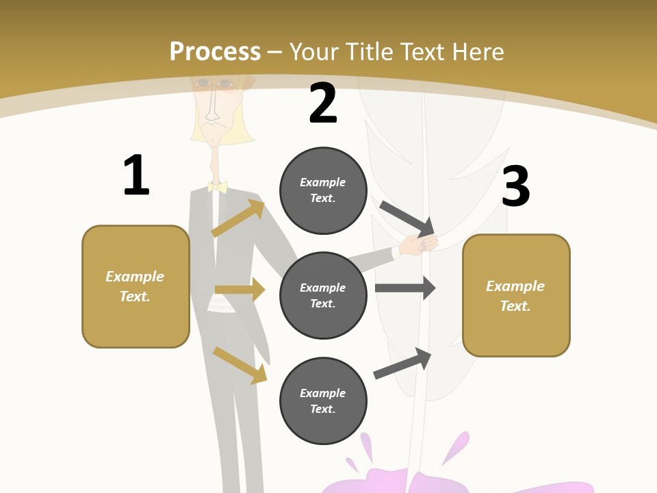 A Man In A Suit Holding A Feather Powerpoint Presentation PowerPoint Template