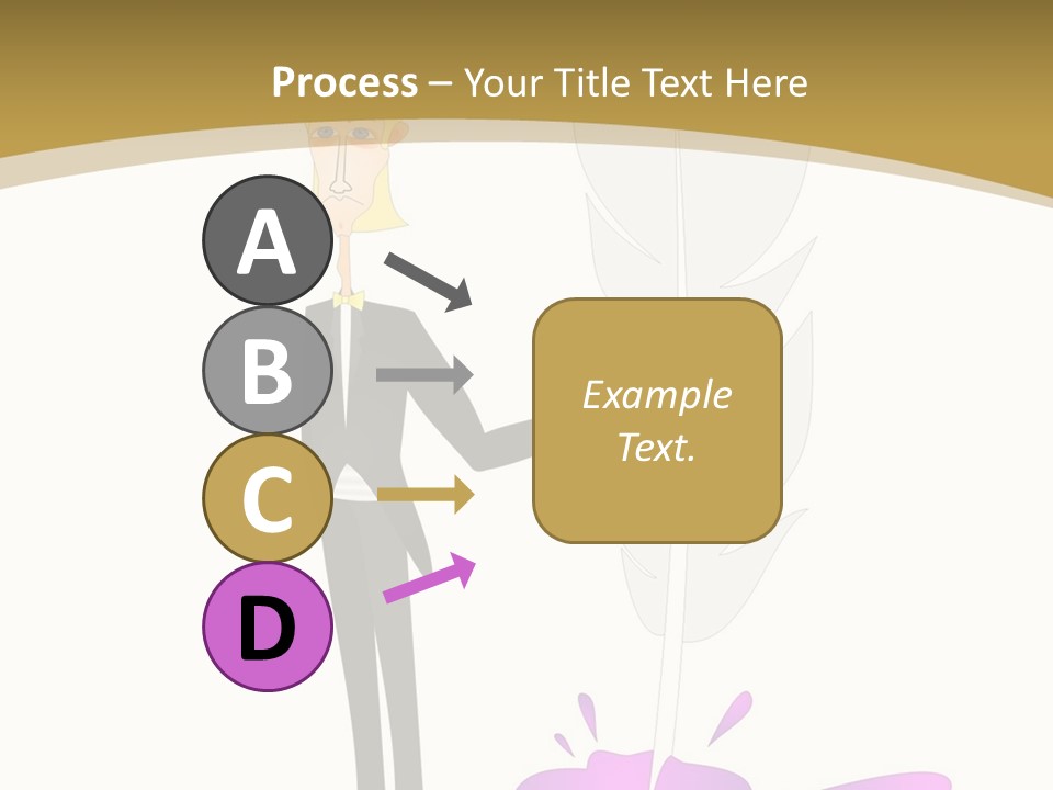 A Man In A Suit Holding A Feather Powerpoint Presentation PowerPoint Template