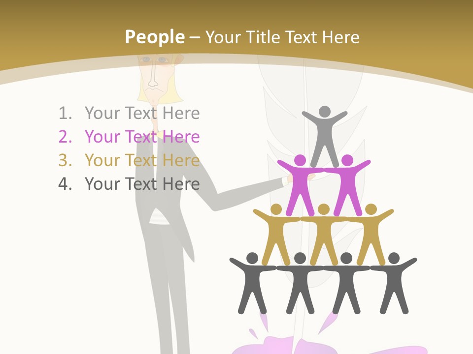 A Man In A Suit Holding A Feather Powerpoint Presentation PowerPoint Template