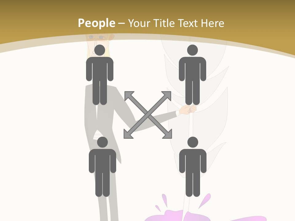 A Man In A Suit Holding A Feather Powerpoint Presentation PowerPoint Template