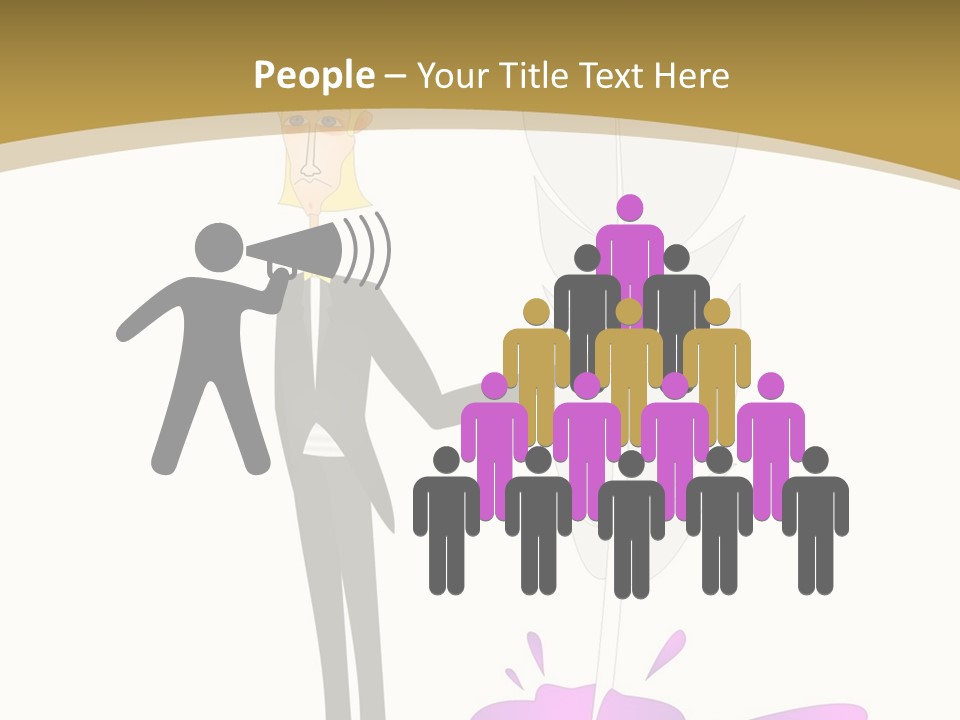 A Man In A Suit Holding A Feather Powerpoint Presentation PowerPoint Template