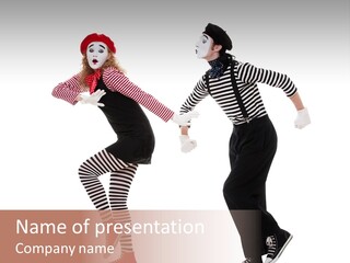 Pantomime Striped Surprised PowerPoint Template