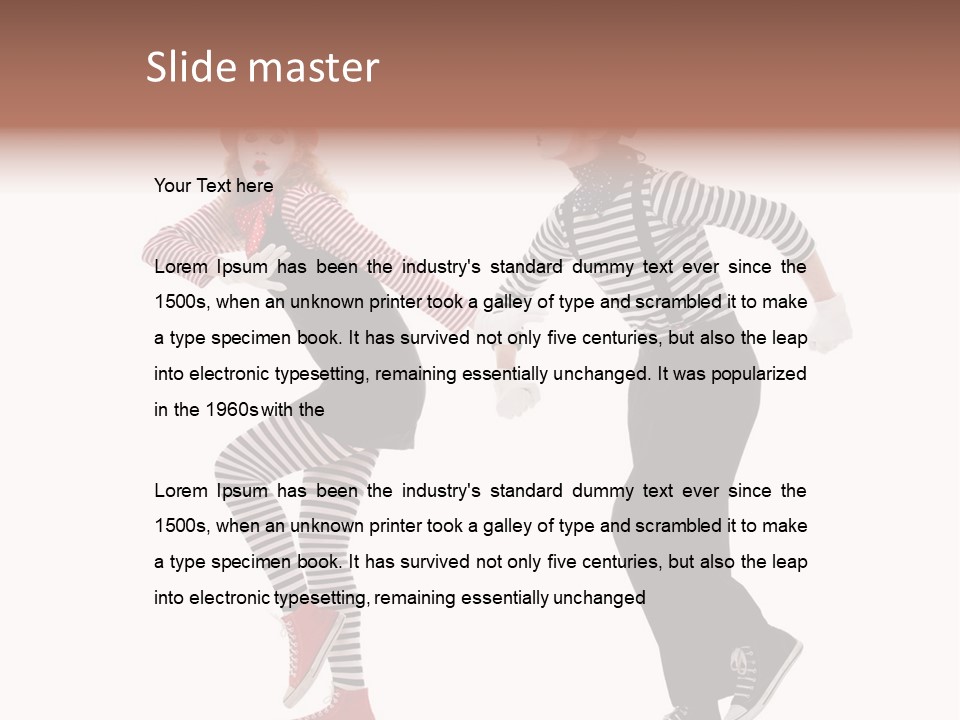 Pantomime Striped Surprised PowerPoint Template