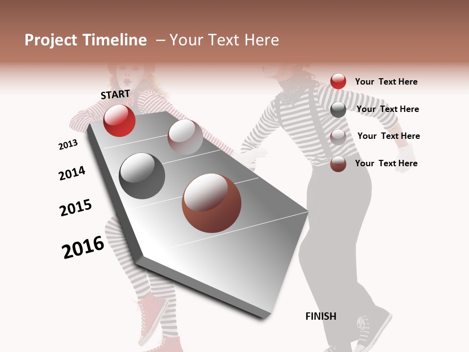 Pantomime Striped Surprised PowerPoint Template