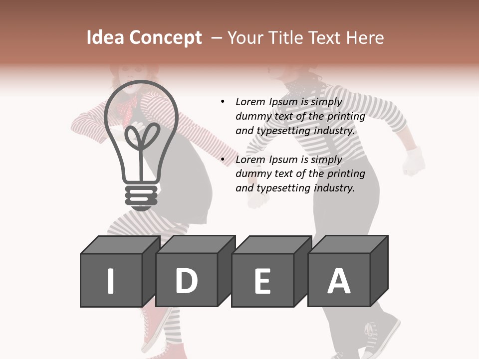 Pantomime Striped Surprised PowerPoint Template