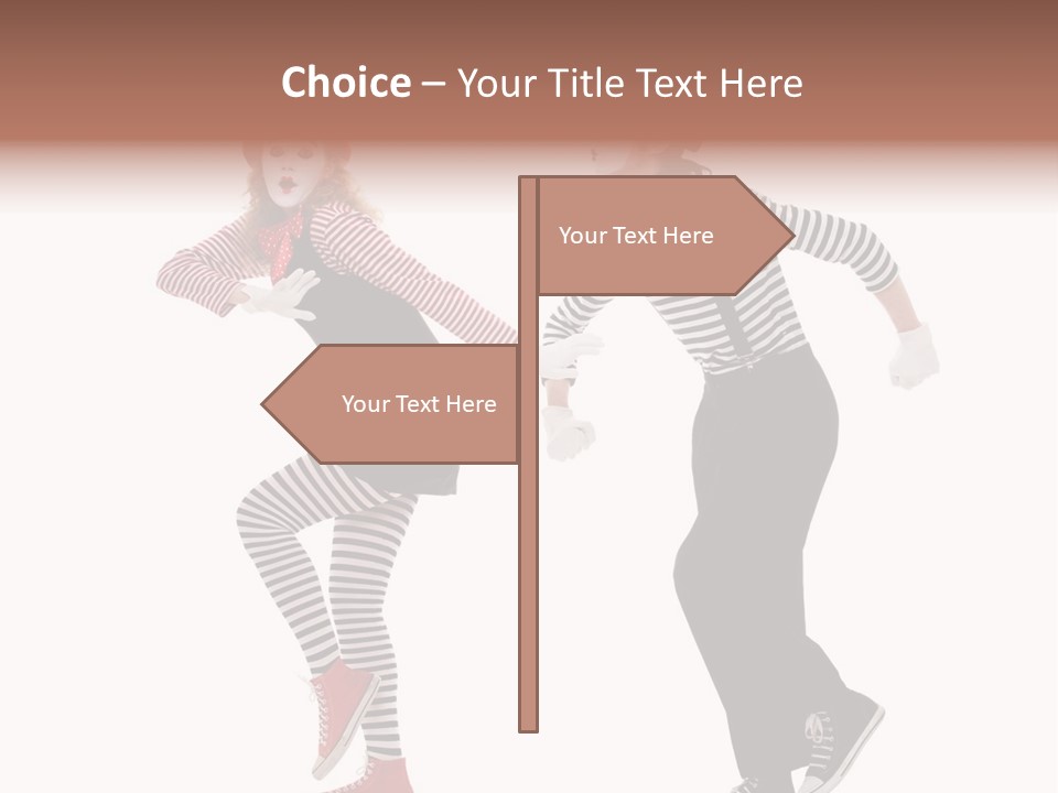 Pantomime Striped Surprised PowerPoint Template