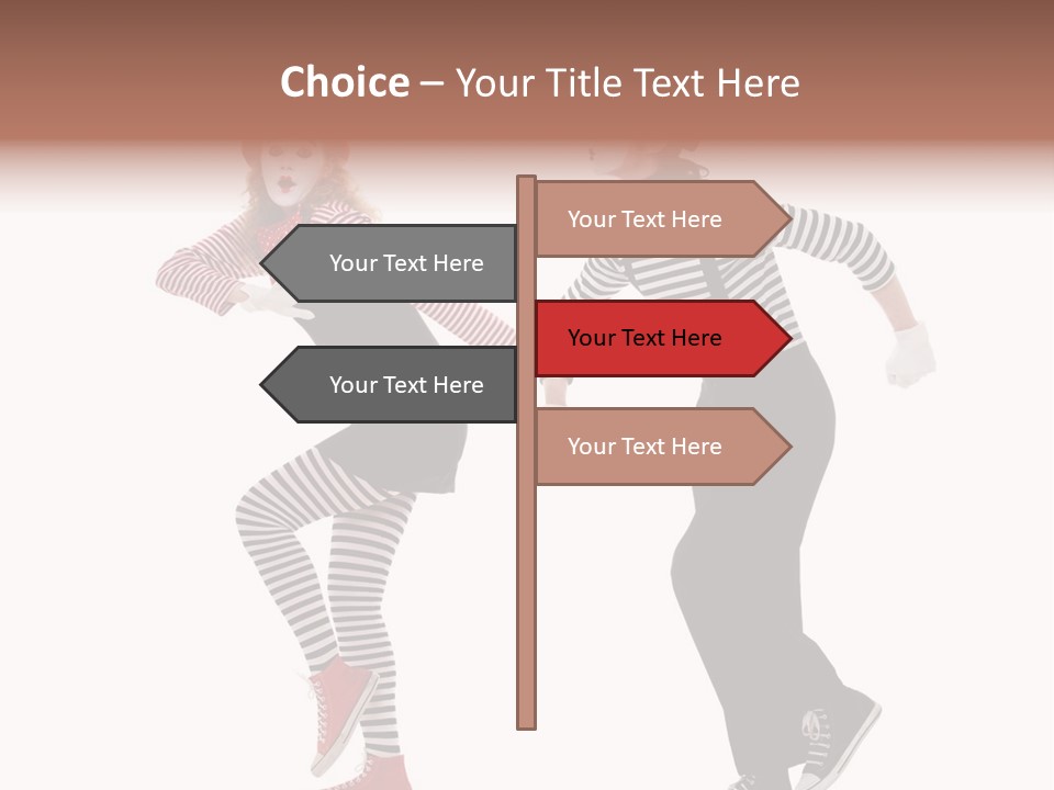 Pantomime Striped Surprised PowerPoint Template