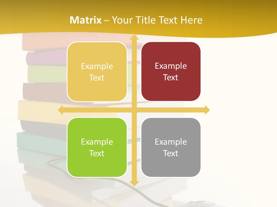 A Computer Mouse Sitting On Top Of A Pile Of Books PowerPoint Template