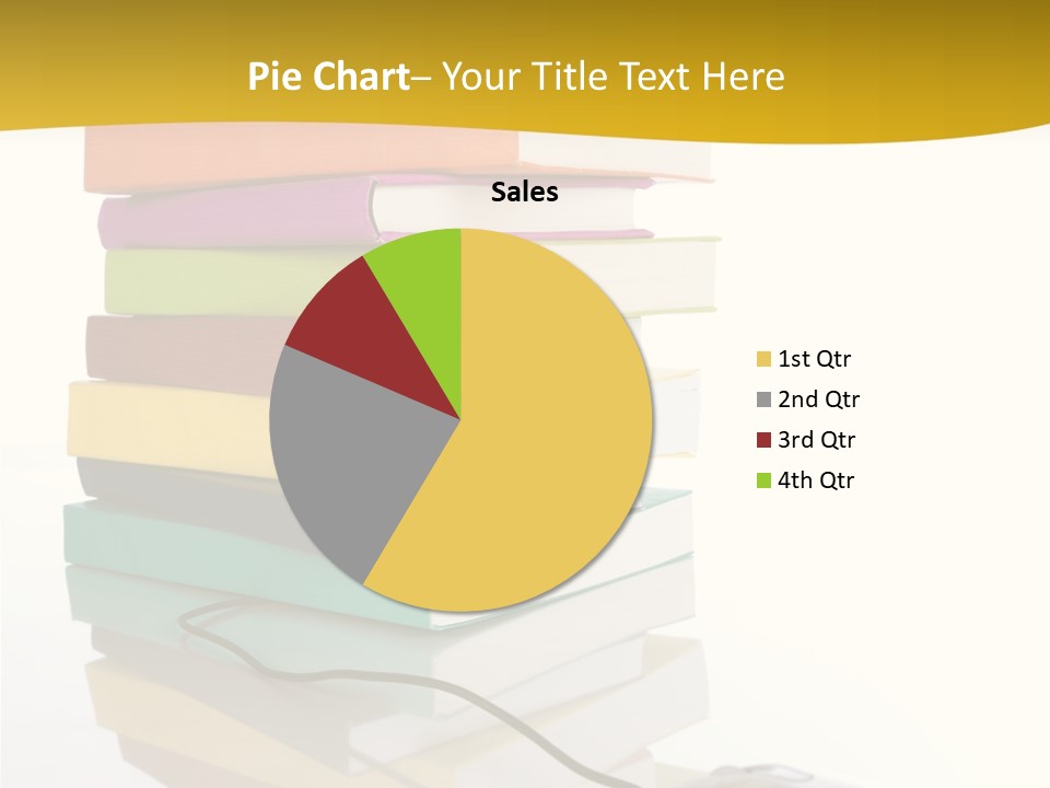 A Computer Mouse Sitting On Top Of A Pile Of Books PowerPoint Template