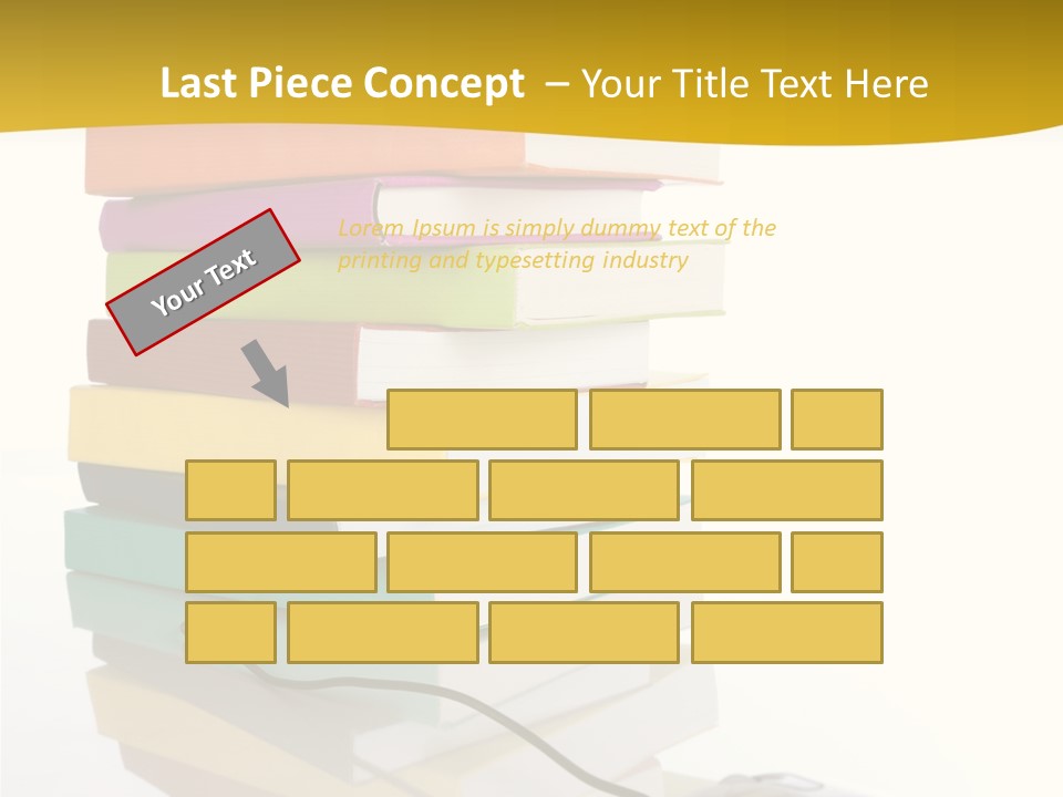 A Computer Mouse Sitting On Top Of A Pile Of Books PowerPoint Template