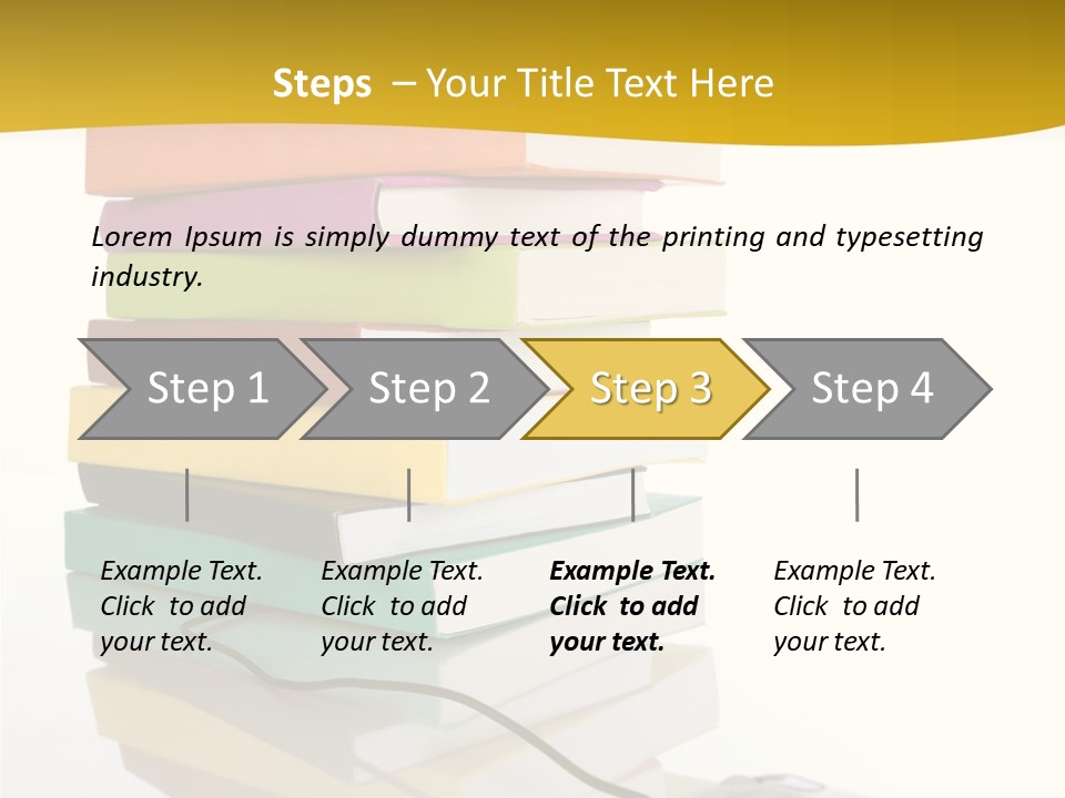 A Computer Mouse Sitting On Top Of A Pile Of Books PowerPoint Template