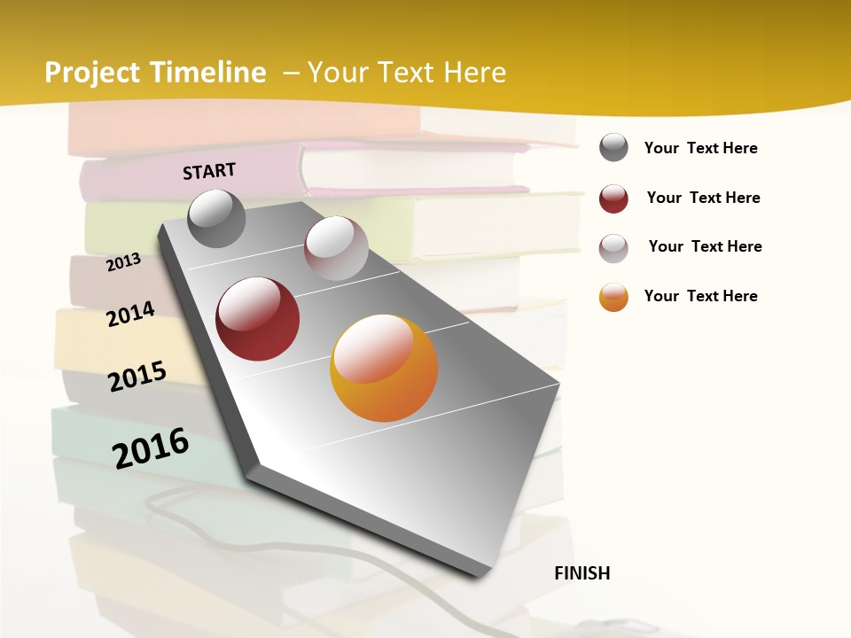 A Computer Mouse Sitting On Top Of A Pile Of Books PowerPoint Template