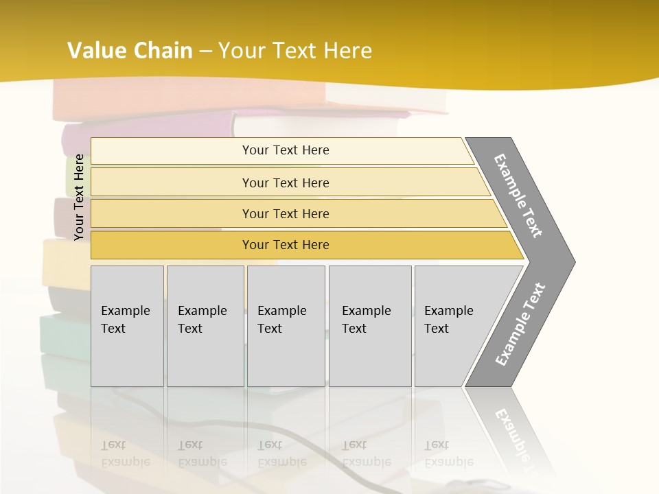 A Computer Mouse Sitting On Top Of A Pile Of Books PowerPoint Template
