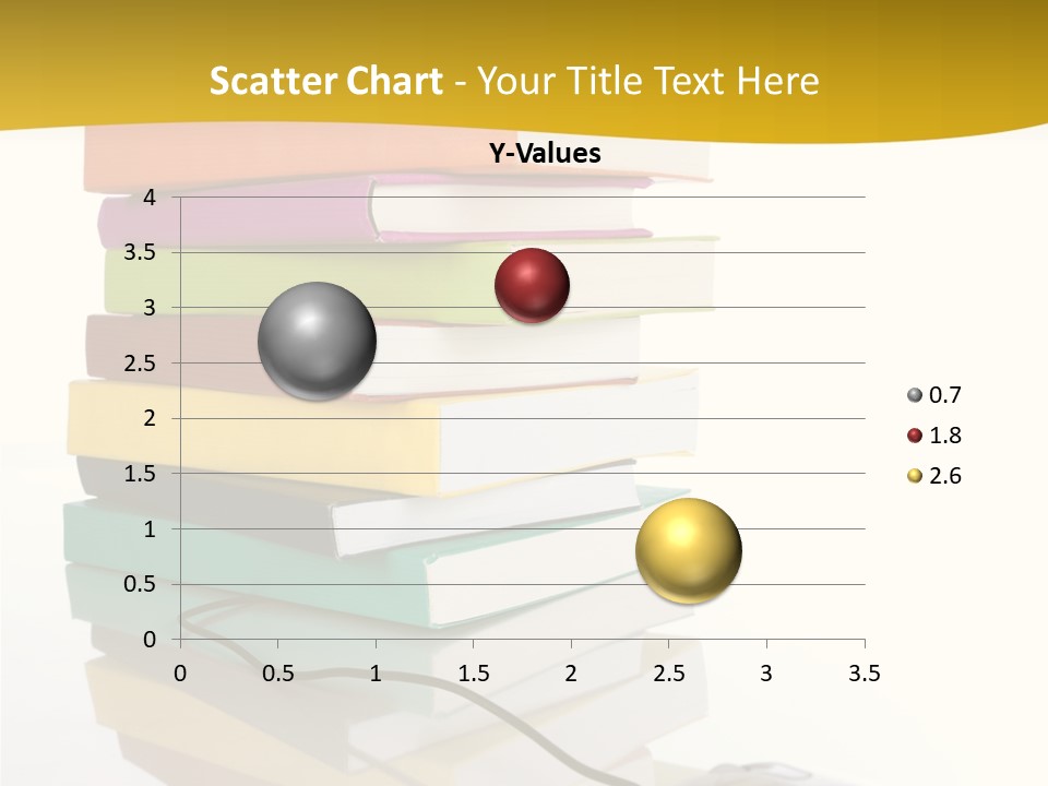 A Computer Mouse Sitting On Top Of A Pile Of Books PowerPoint Template