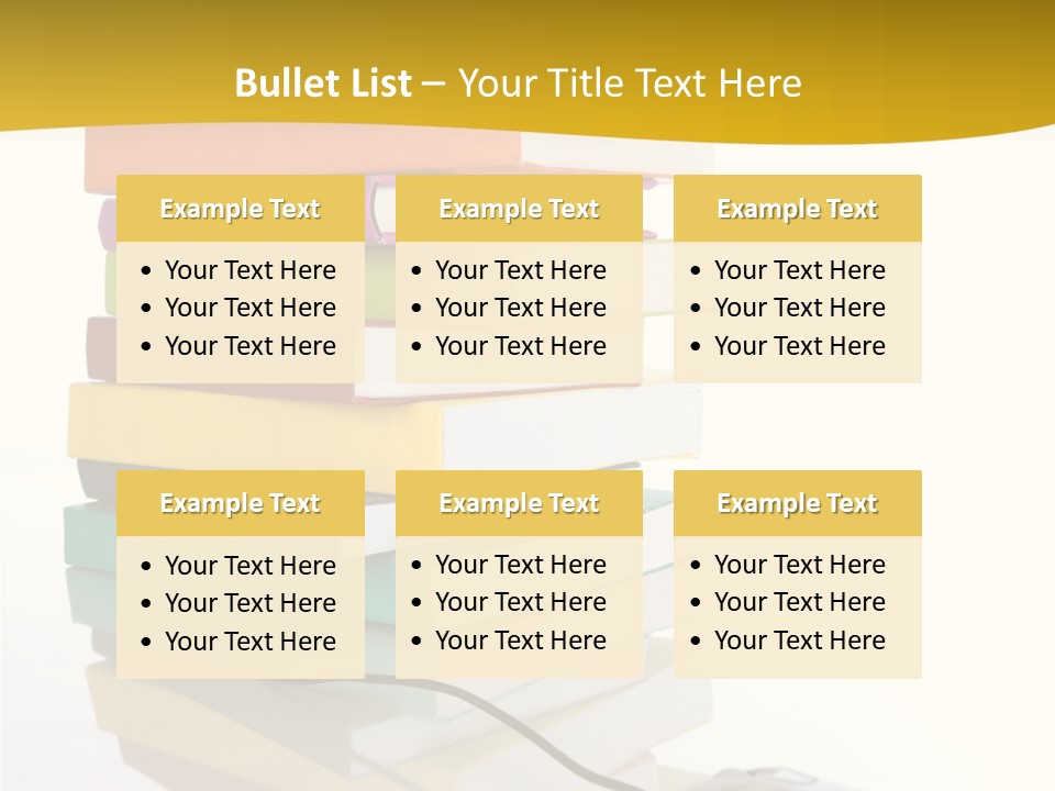A Computer Mouse Sitting On Top Of A Pile Of Books PowerPoint Template