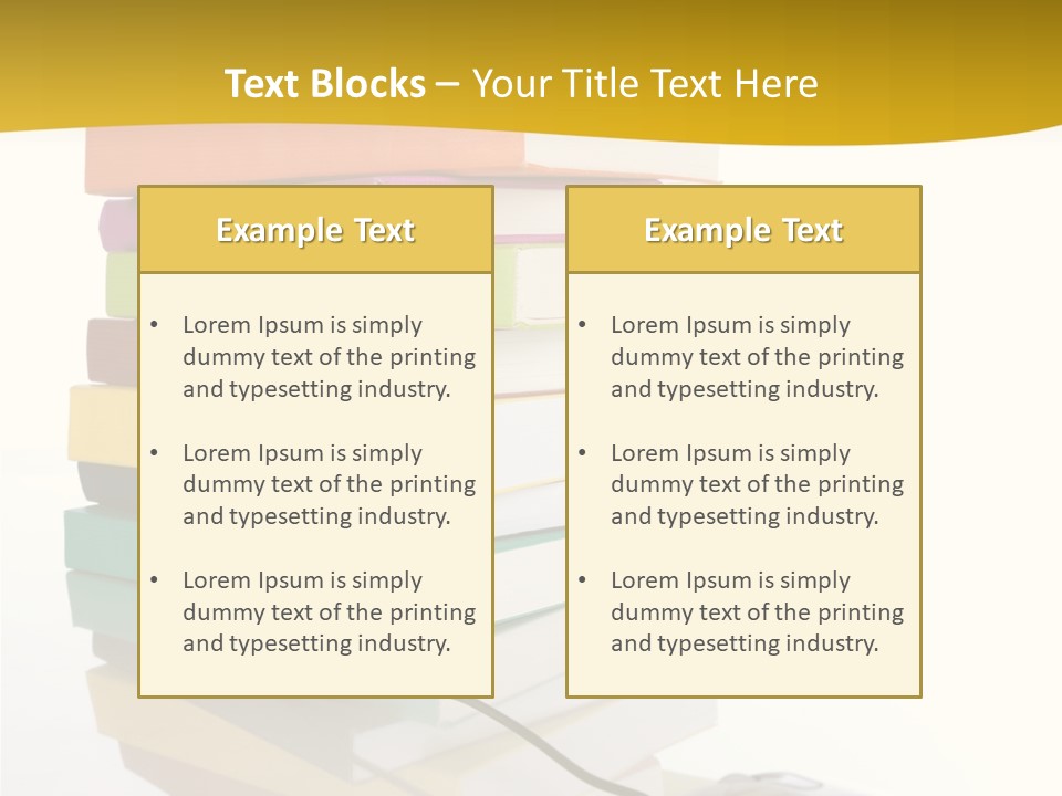 A Computer Mouse Sitting On Top Of A Pile Of Books PowerPoint Template