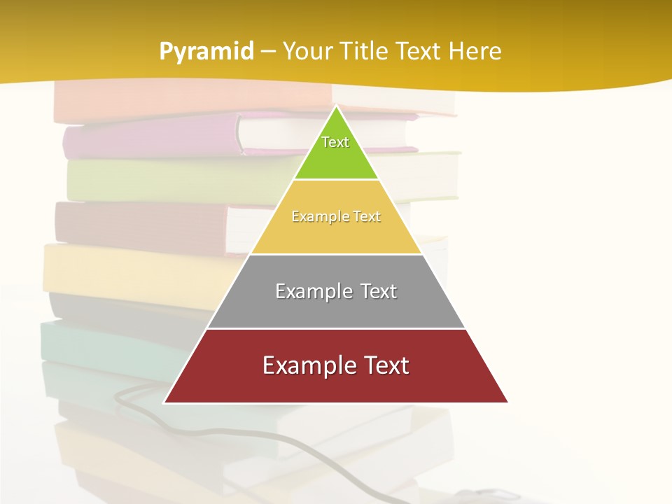 A Computer Mouse Sitting On Top Of A Pile Of Books PowerPoint Template