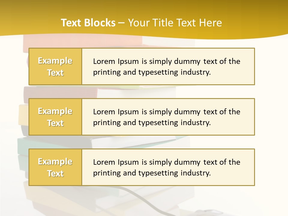 A Computer Mouse Sitting On Top Of A Pile Of Books PowerPoint Template