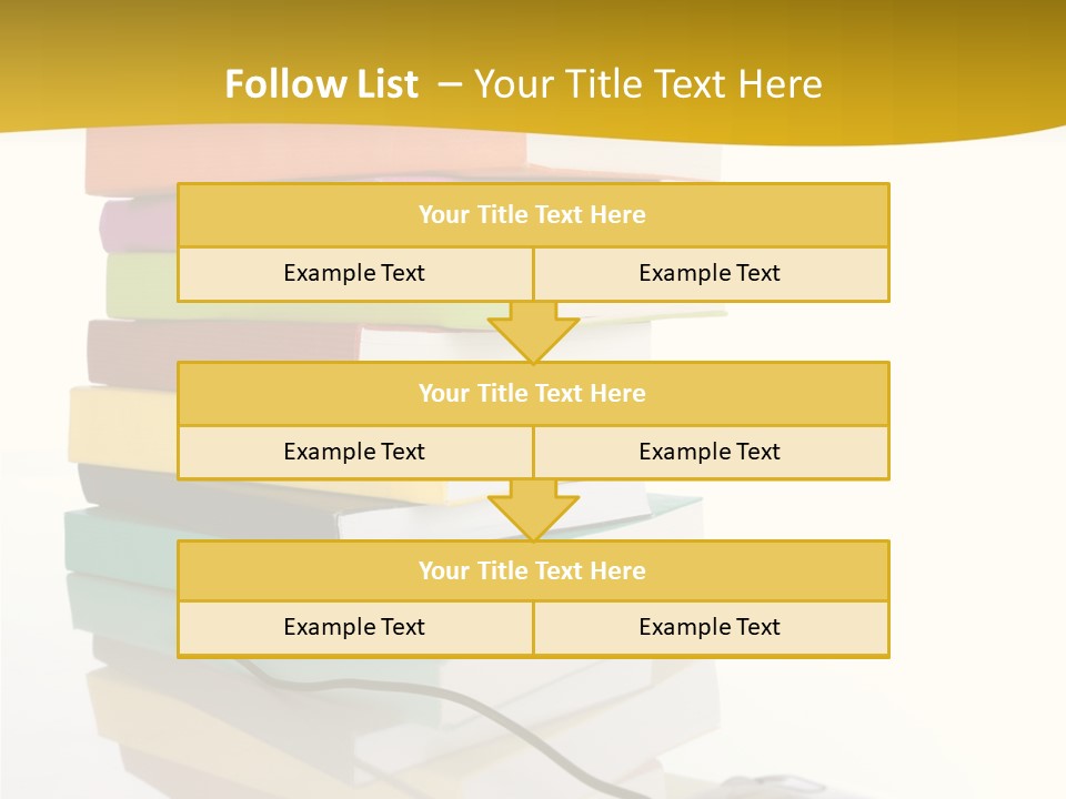 A Computer Mouse Sitting On Top Of A Pile Of Books PowerPoint Template