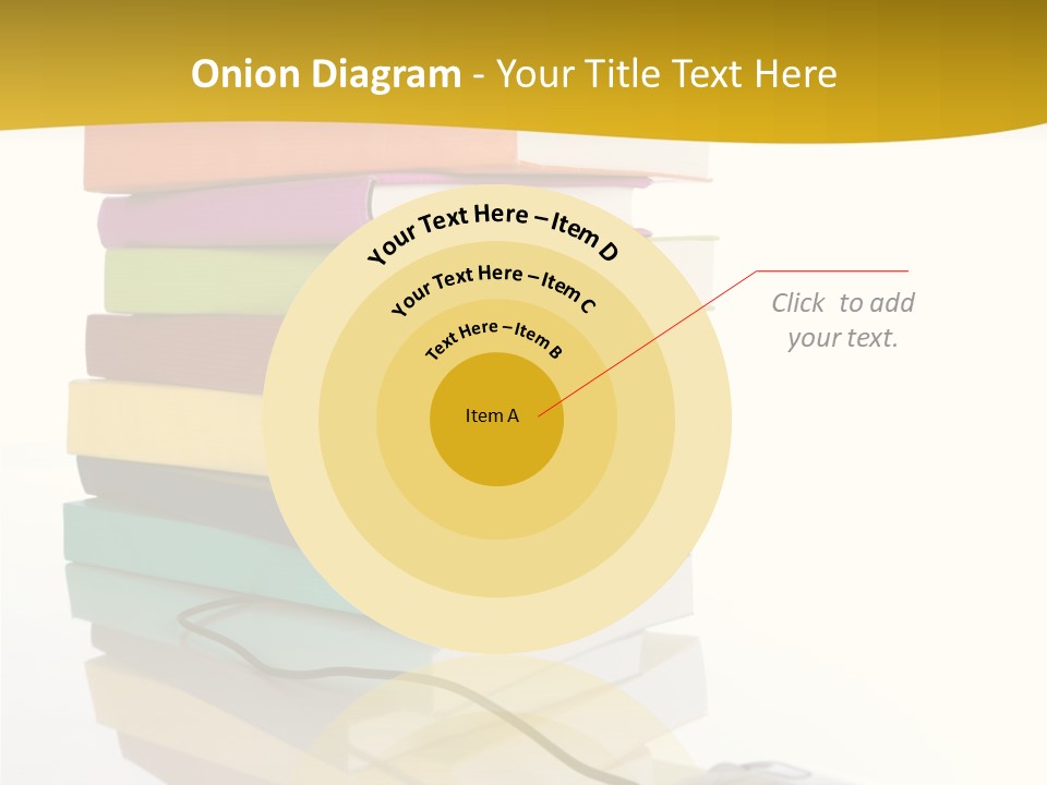A Computer Mouse Sitting On Top Of A Pile Of Books PowerPoint Template