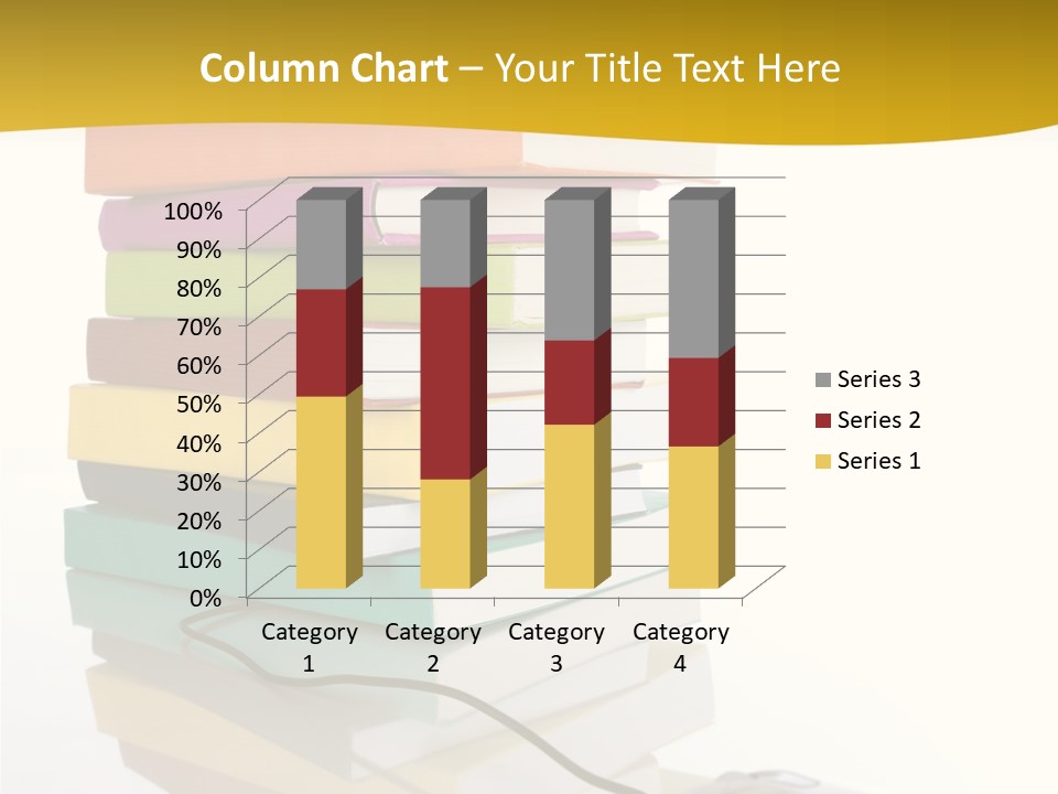 A Computer Mouse Sitting On Top Of A Pile Of Books PowerPoint Template