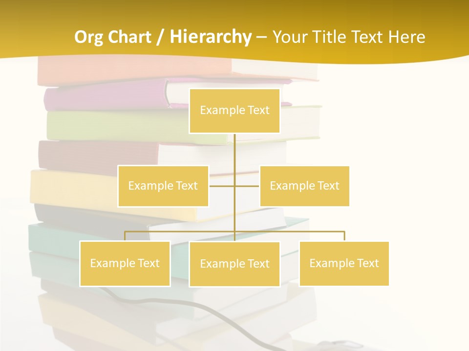 A Computer Mouse Sitting On Top Of A Pile Of Books PowerPoint Template