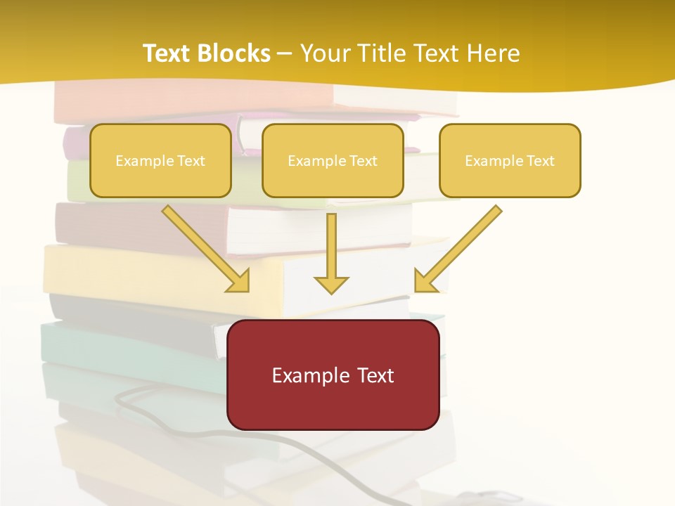 A Computer Mouse Sitting On Top Of A Pile Of Books PowerPoint Template