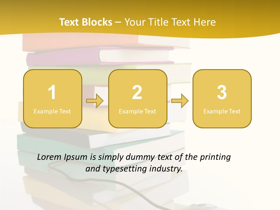 A Computer Mouse Sitting On Top Of A Pile Of Books PowerPoint Template