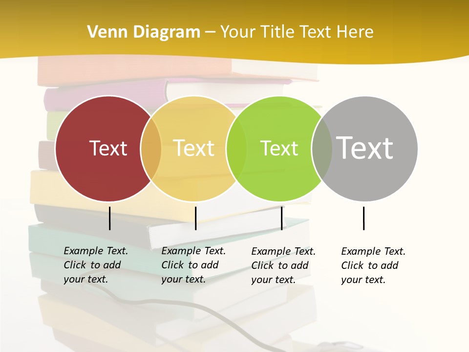 A Computer Mouse Sitting On Top Of A Pile Of Books PowerPoint Template