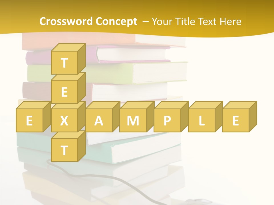 A Computer Mouse Sitting On Top Of A Pile Of Books PowerPoint Template