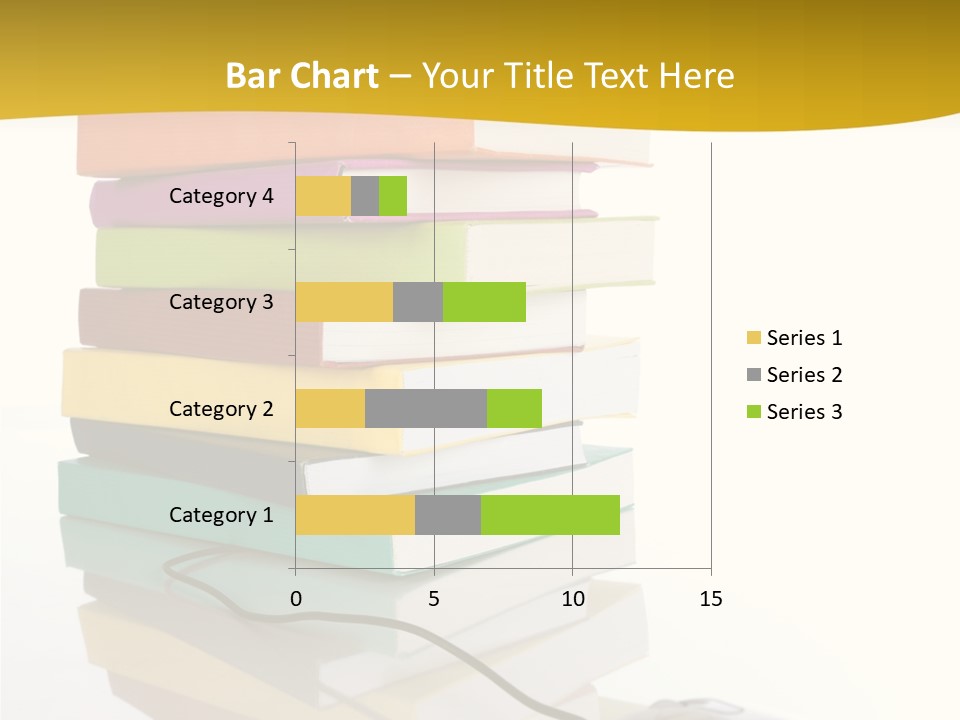 A Computer Mouse Sitting On Top Of A Pile Of Books PowerPoint Template