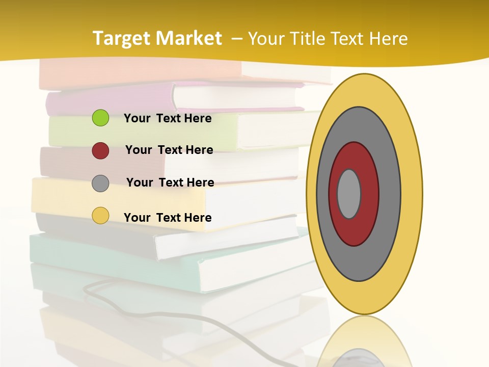 A Computer Mouse Sitting On Top Of A Pile Of Books PowerPoint Template