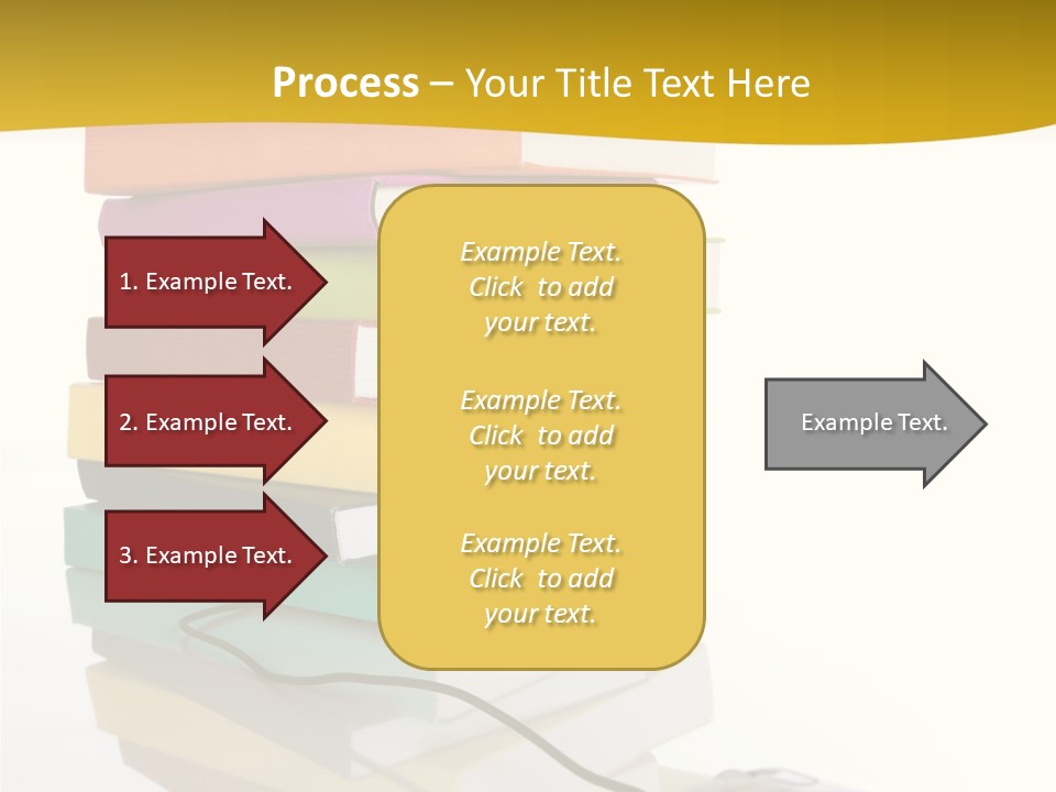 A Computer Mouse Sitting On Top Of A Pile Of Books PowerPoint Template