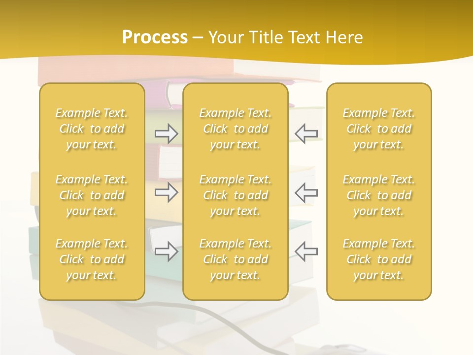 A Computer Mouse Sitting On Top Of A Pile Of Books PowerPoint Template