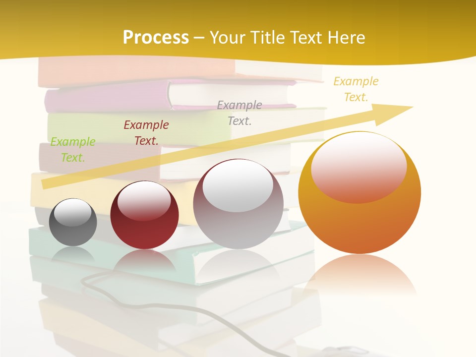 A Computer Mouse Sitting On Top Of A Pile Of Books PowerPoint Template