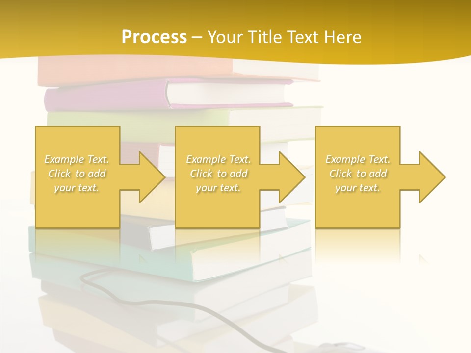 A Computer Mouse Sitting On Top Of A Pile Of Books PowerPoint Template