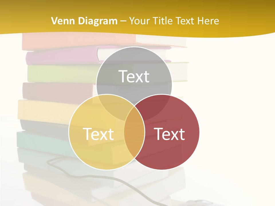 A Computer Mouse Sitting On Top Of A Pile Of Books PowerPoint Template