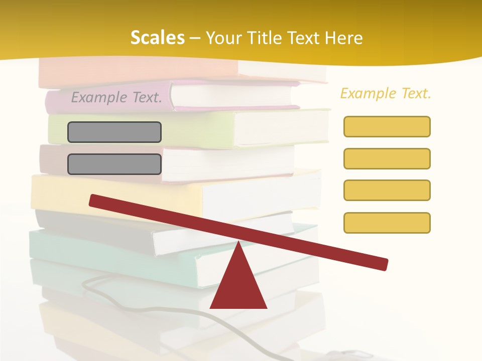 A Computer Mouse Sitting On Top Of A Pile Of Books PowerPoint Template