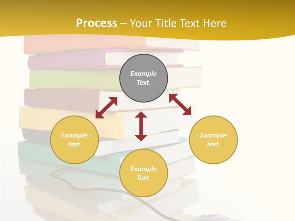 A Computer Mouse Sitting On Top Of A Pile Of Books PowerPoint Template
