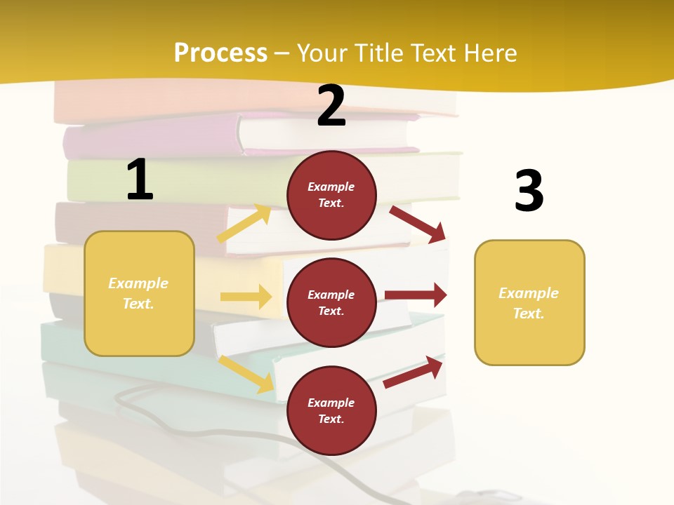 A Computer Mouse Sitting On Top Of A Pile Of Books PowerPoint Template