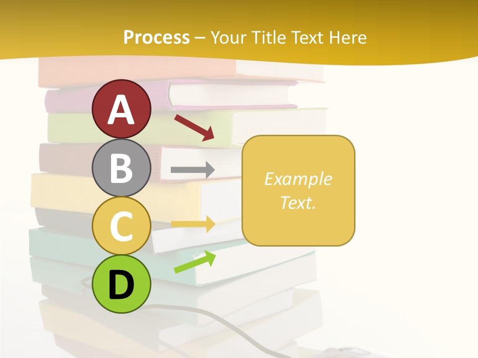 A Computer Mouse Sitting On Top Of A Pile Of Books PowerPoint Template