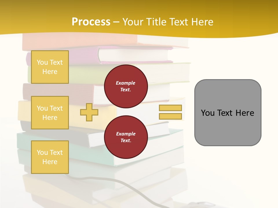 A Computer Mouse Sitting On Top Of A Pile Of Books PowerPoint Template