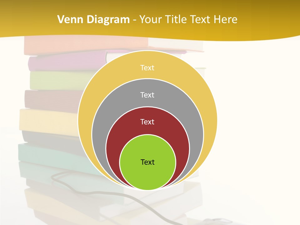 A Computer Mouse Sitting On Top Of A Pile Of Books PowerPoint Template