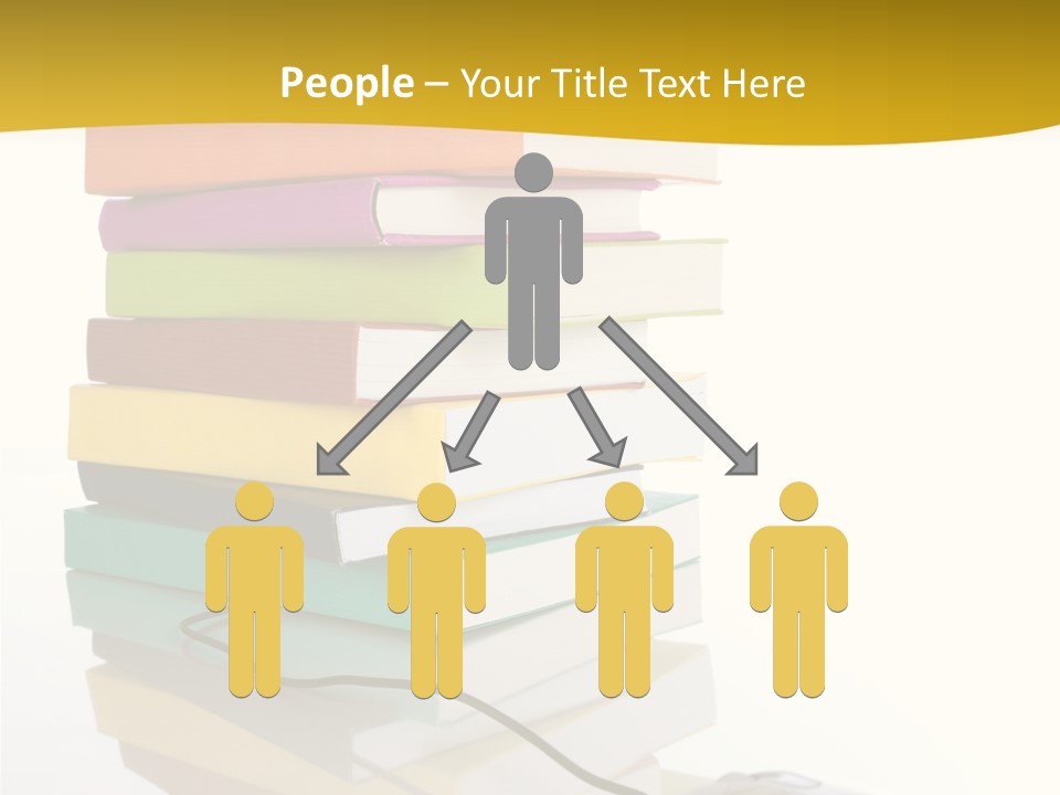 A Computer Mouse Sitting On Top Of A Pile Of Books PowerPoint Template