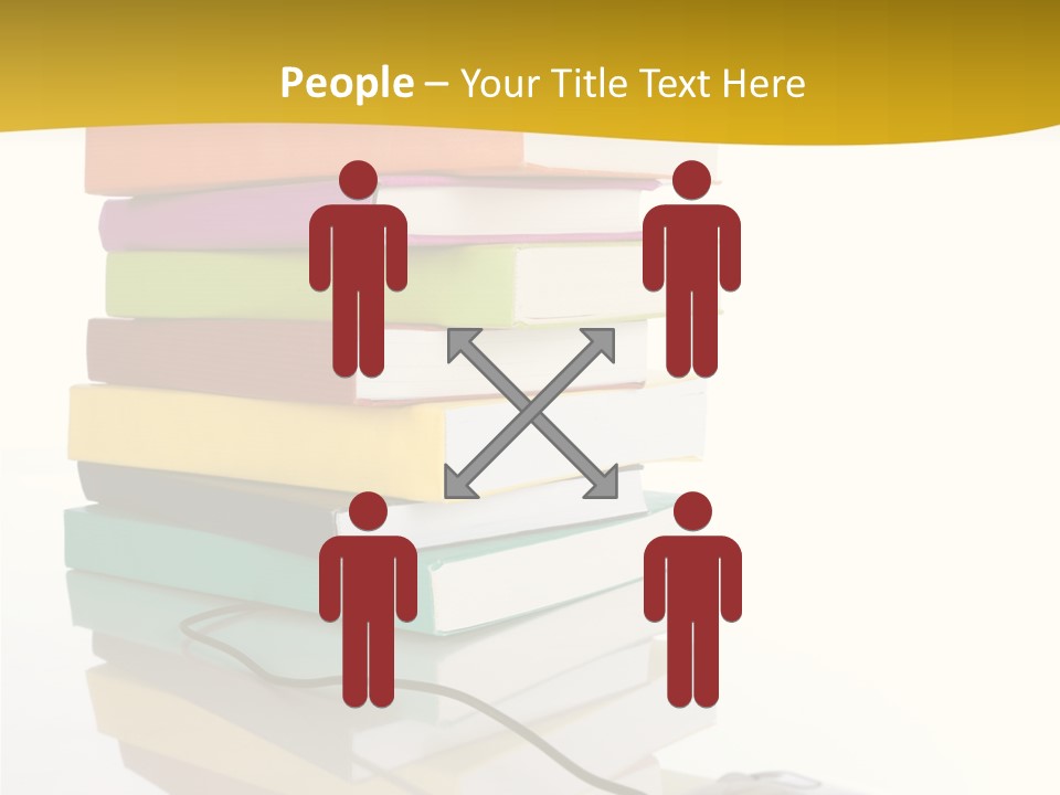 A Computer Mouse Sitting On Top Of A Pile Of Books PowerPoint Template