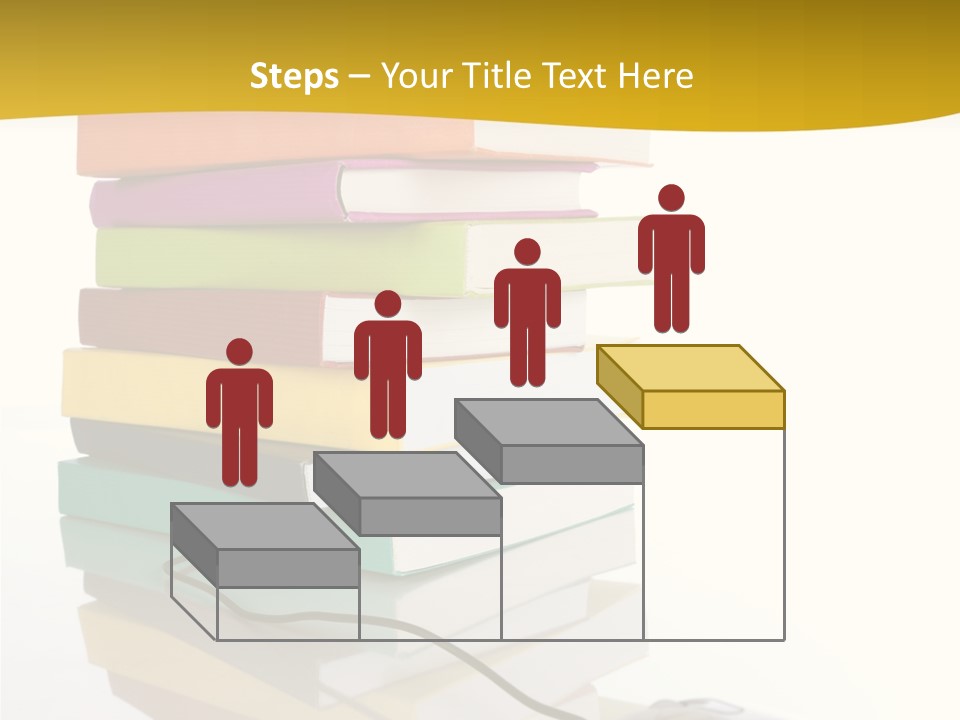 A Computer Mouse Sitting On Top Of A Pile Of Books PowerPoint Template