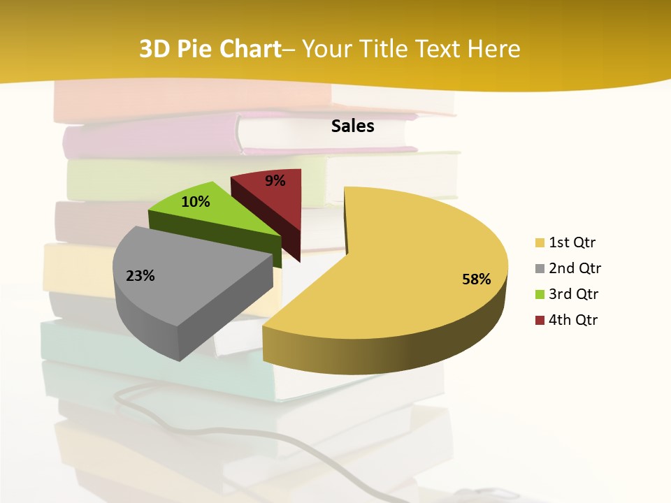 A Computer Mouse Sitting On Top Of A Pile Of Books PowerPoint Template